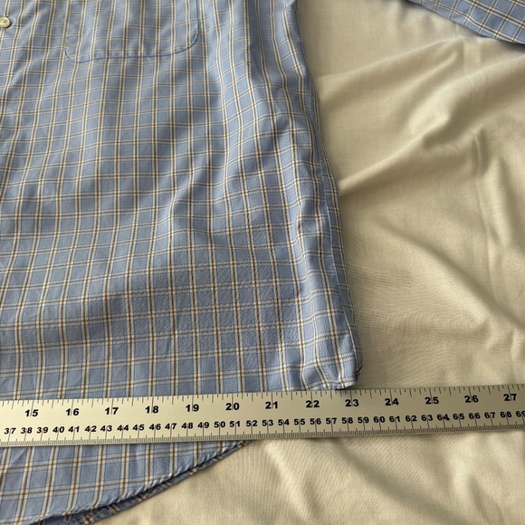 Joseph Abboud Men's Long Sleeve Button Up Shirt Check Blue‎ Size X-Large Pocket - Picture 11 of 12